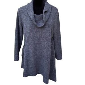 Yushi long sweater with cowl neck, women's Size S